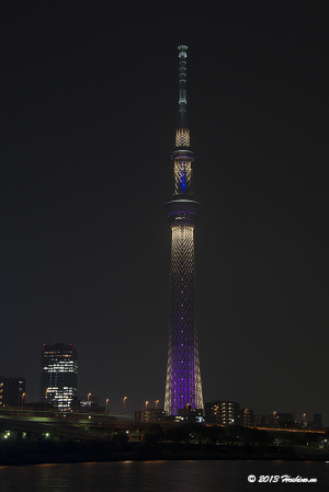 東京スカイツリー１周年記念ライトアップ　雅